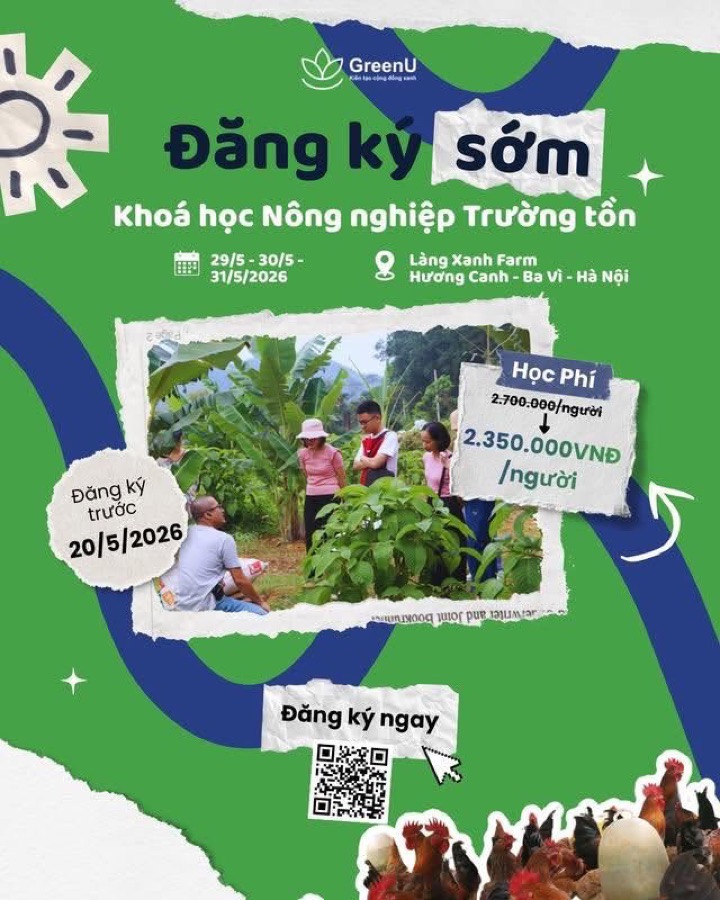Khoá học Nông nghiệp Trường tồn tại Làng Xanh Farm